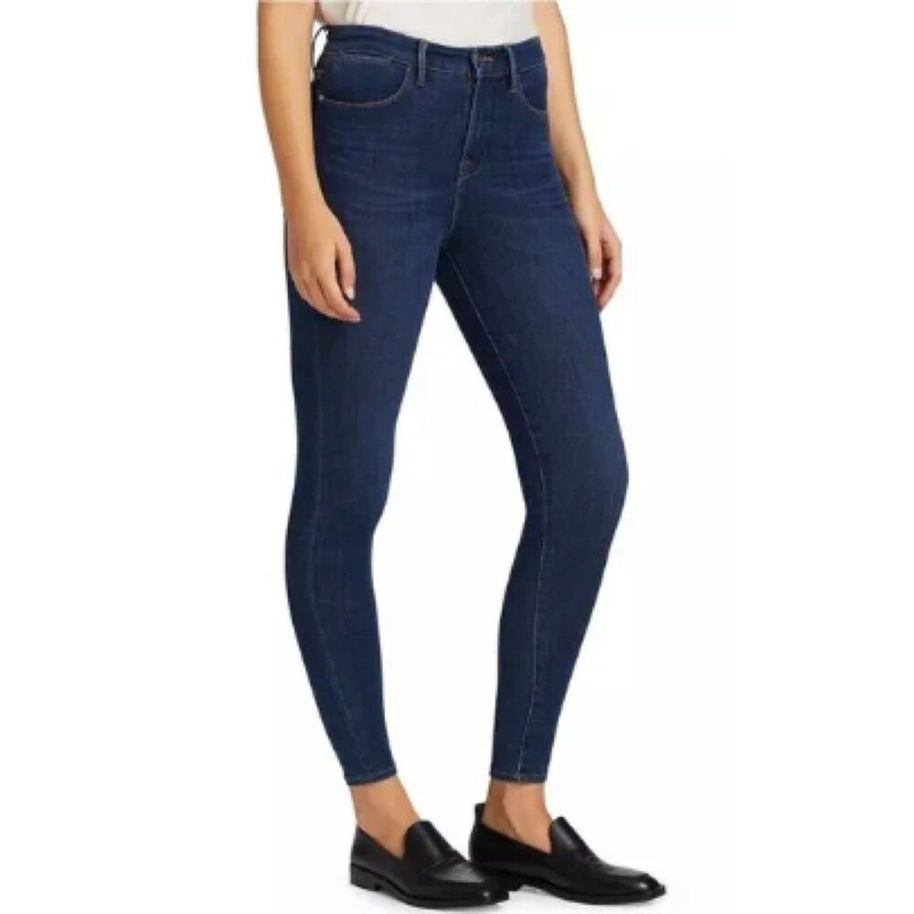 Frame Womens Jeans Size 28 Le High Skinny High Waist Dark Wash Blue